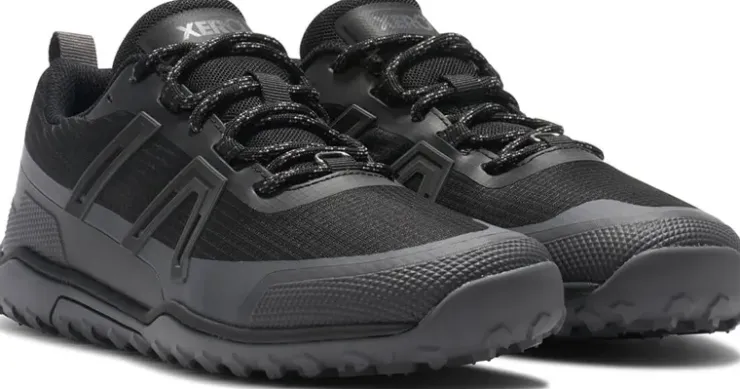 Hiking Shoes & Boots|Walking Shoes-Xero Shoes Womens Scrambler Trail Low WP Shoe - Black-Asphalt