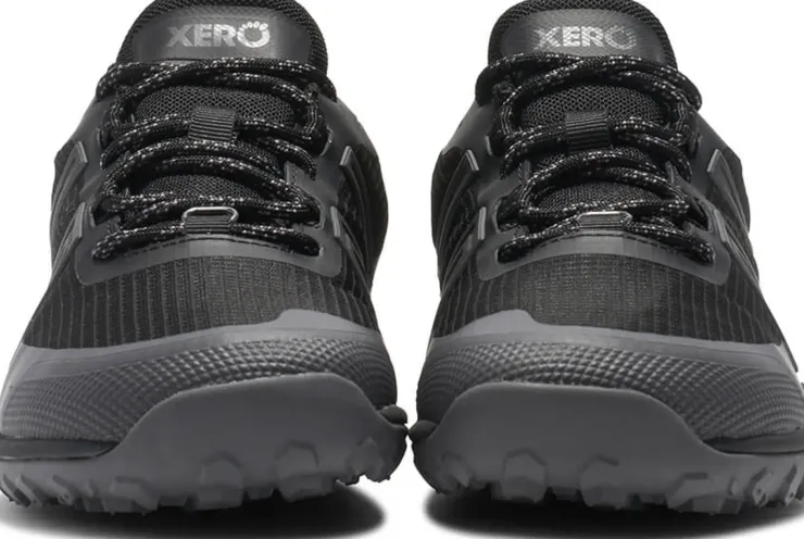 Hiking Shoes & Boots|Walking Shoes-Xero Shoes Womens Scrambler Trail Low WP Shoe - Black-Asphalt