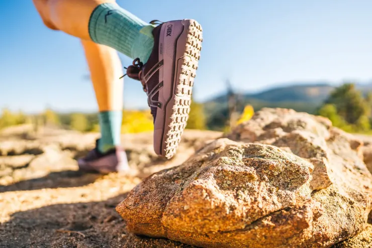 Hiking Shoes & Boots|Walking Shoes-Xero Shoes Womens Scrambler Trail Low WP Shoe - Black-Asphalt