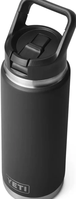 Coffee Mugs & Flasks-Yeti Rambler 26oz Straw Bottle - Black