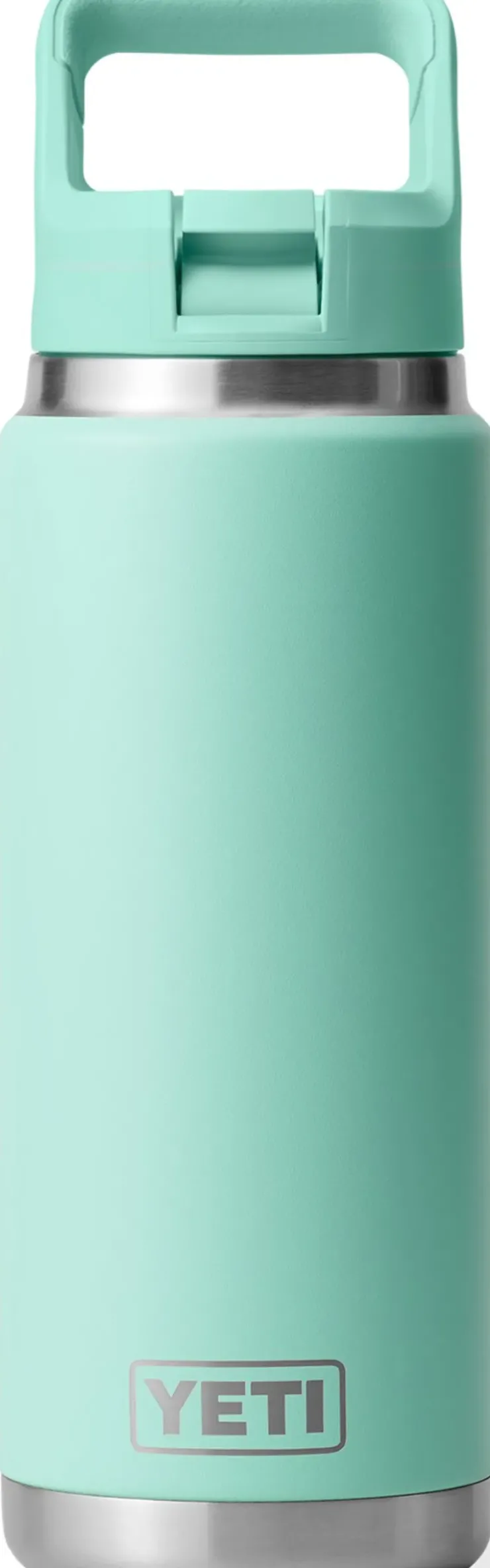 Coffee Mugs & Flasks-Yeti Rambler 26oz Straw Bottle - Seafoam