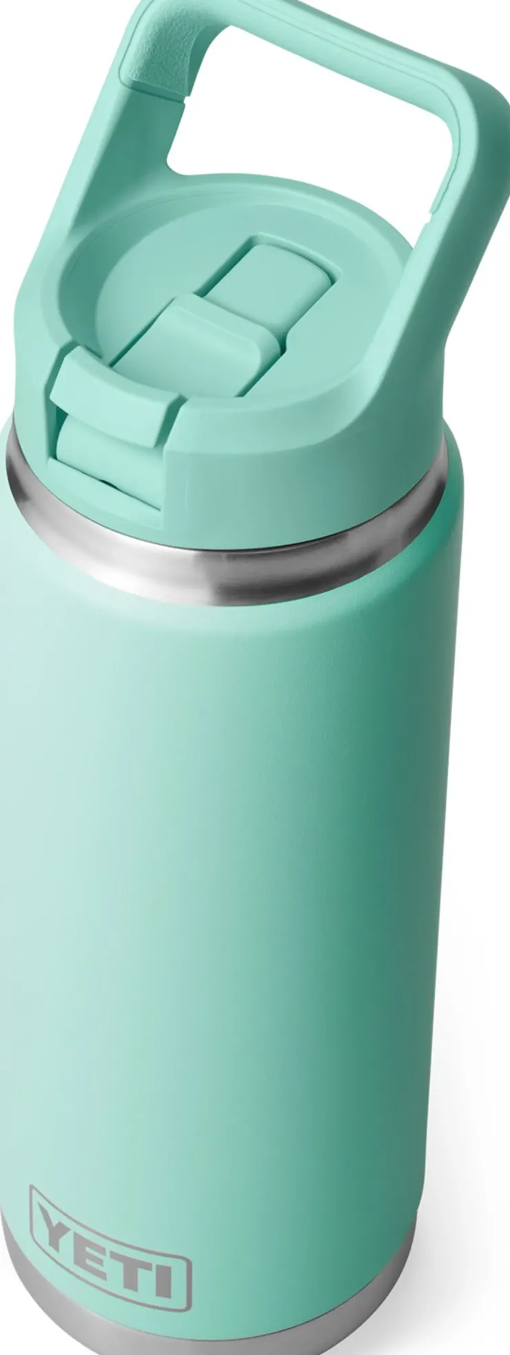 Coffee Mugs & Flasks-Yeti Rambler 26oz Straw Bottle - Seafoam