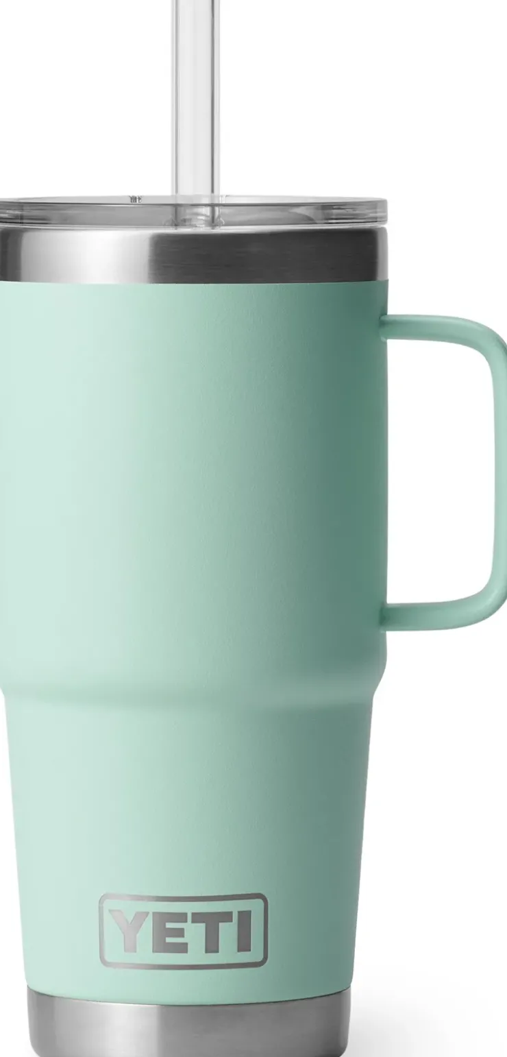 Coffee Mugs & Flasks-Yeti Rambler 25oz Straw Mug - Seafoam