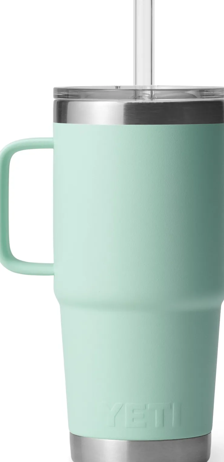 Coffee Mugs & Flasks-Yeti Rambler 25oz Straw Mug - Seafoam