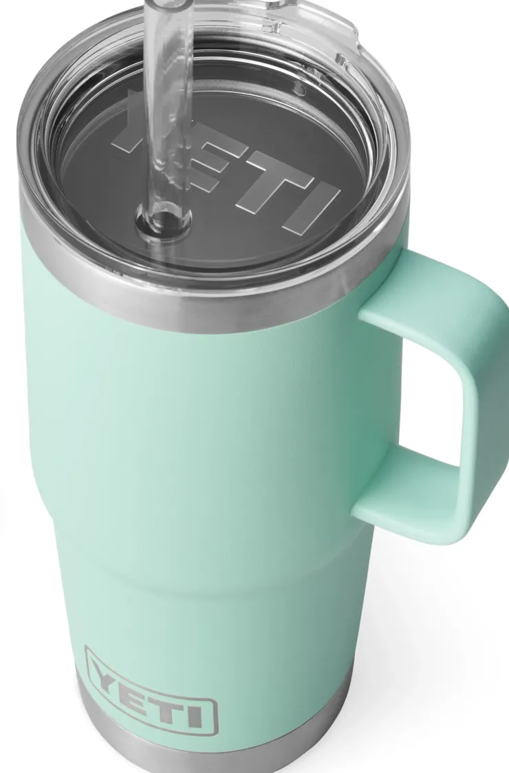 Coffee Mugs & Flasks-Yeti Rambler 25oz Straw Mug - Seafoam